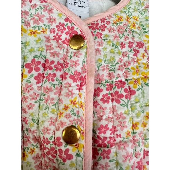 Cupcakes Cashmere Quilted Jacket Pink Floral Toddler Girls 2T Boho Prairie Chic - Picture 5 of 10